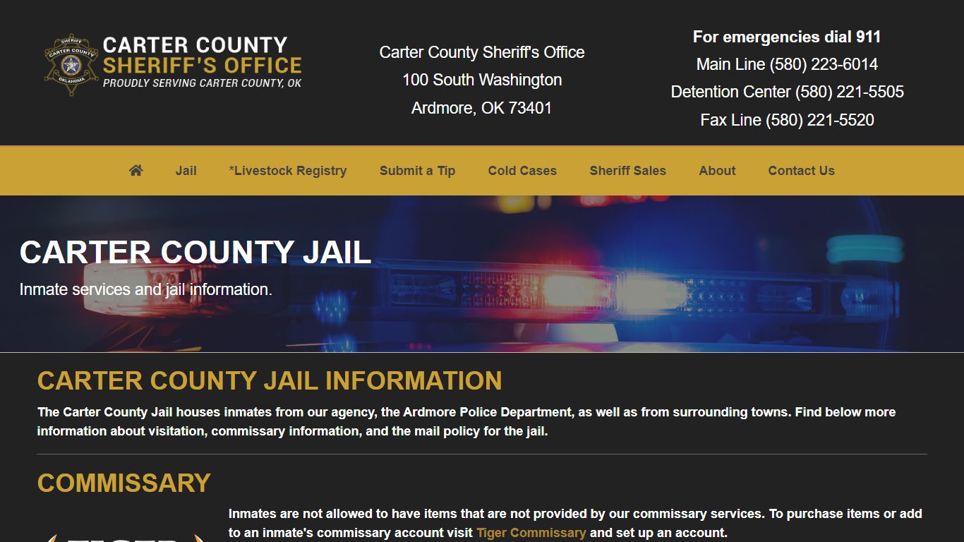 Visitor Information - Carter County Jail